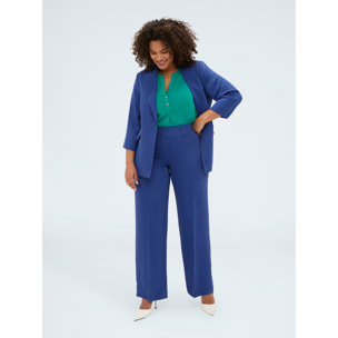 Fiorella Rubino - Pantalones Regular con pliegue marcado - Azul aciano