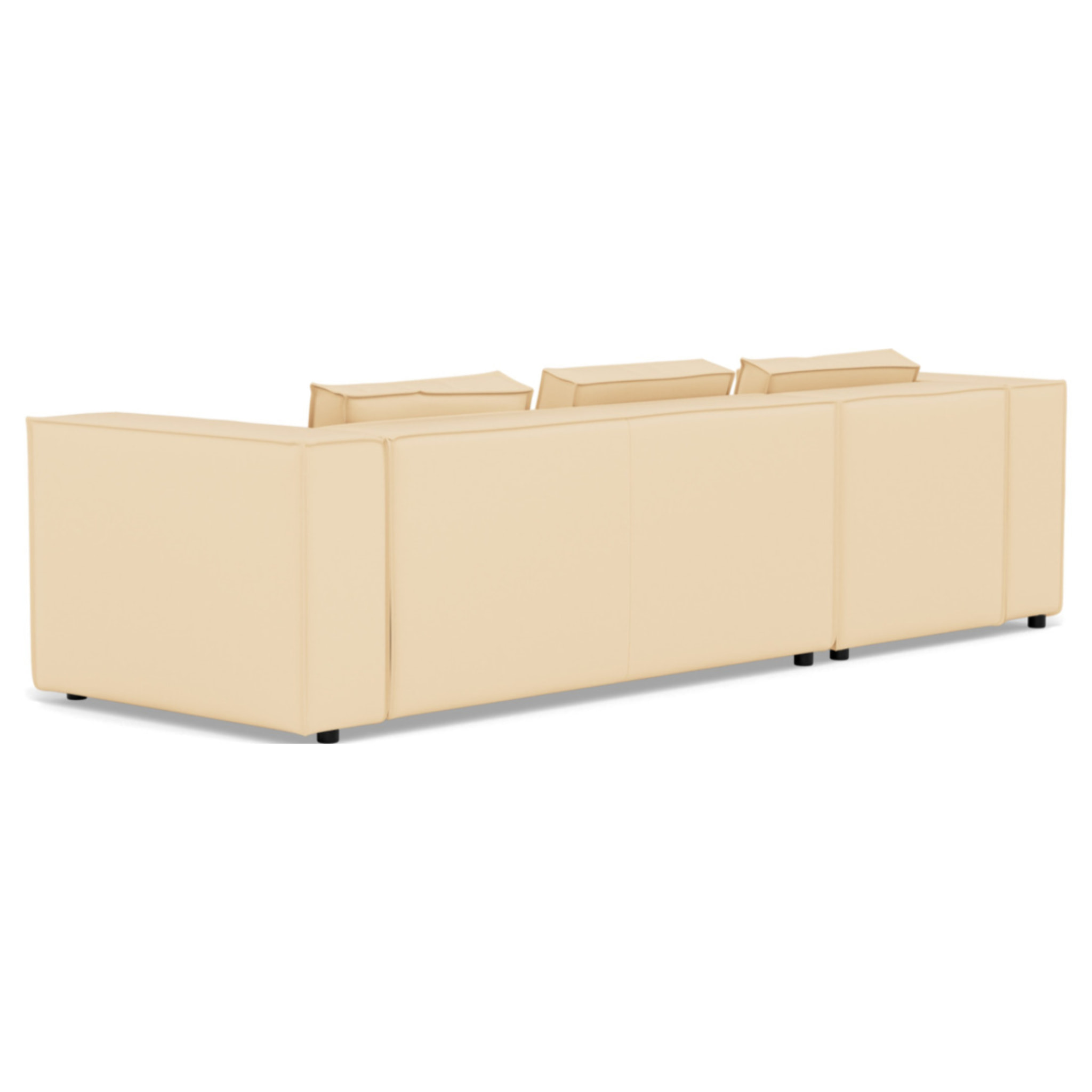 Stella - canapé d'angle gauche 4 places en simili - Beige