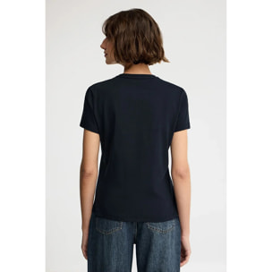 Camiseta azul marino de corte slim con bordado Established 2012 Polo Club