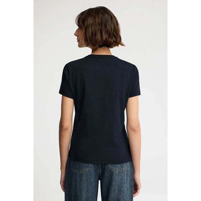 Camiseta azul marino de corte slim con bordado Established 2012 Polo Club