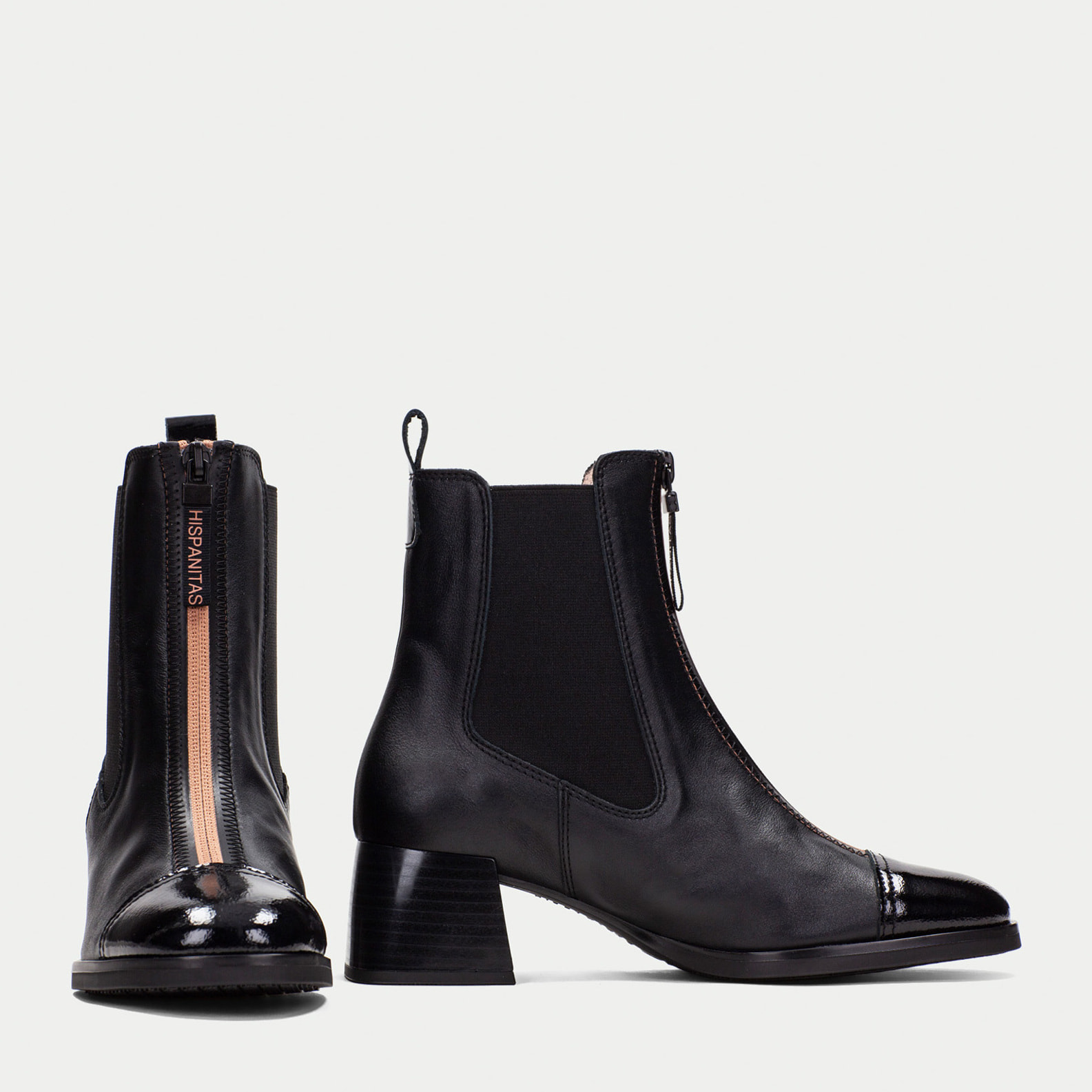 Botin Milan Negro 5 cm