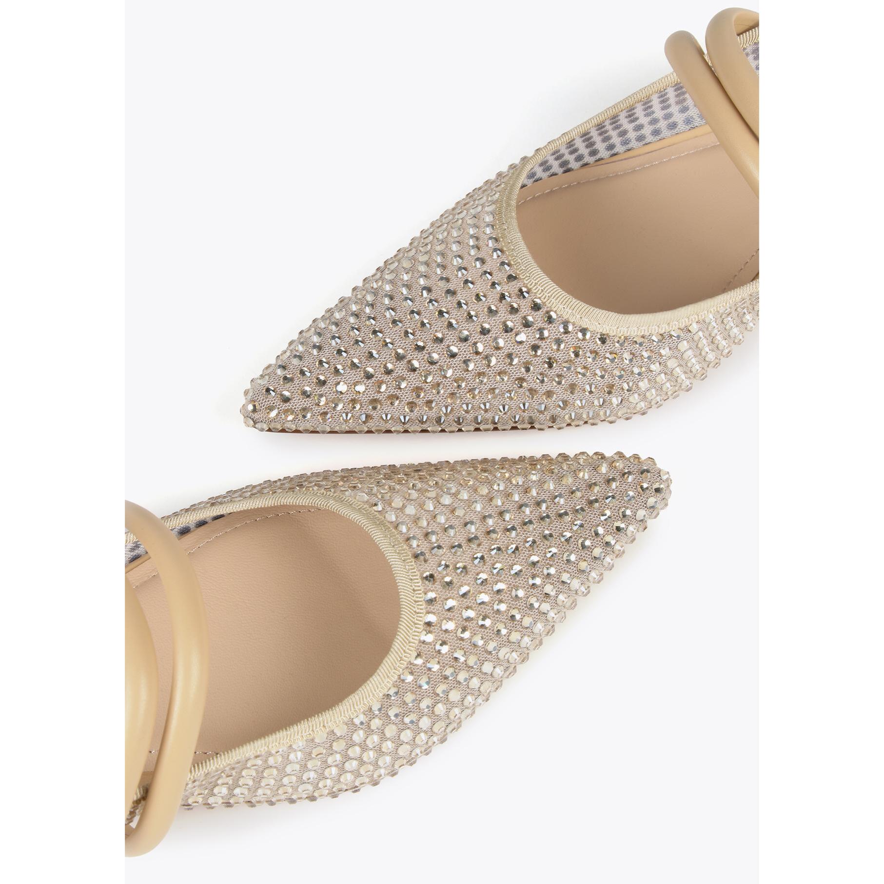 Scarpa slingback in "rete" con rombi