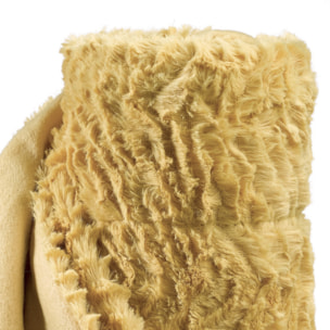 Plaid Fausse Fourrure 100% Polyester 420gsm Eveal Gold