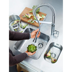 GROHE Mitigeur évier bec haut K7 - avec ressort - 2 jets - H : 67,4 cm