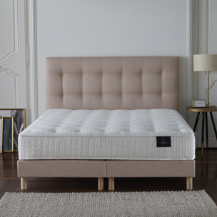 Ensemble Comète - Matelas ressorts ensachés - Sommier Rose Poudré