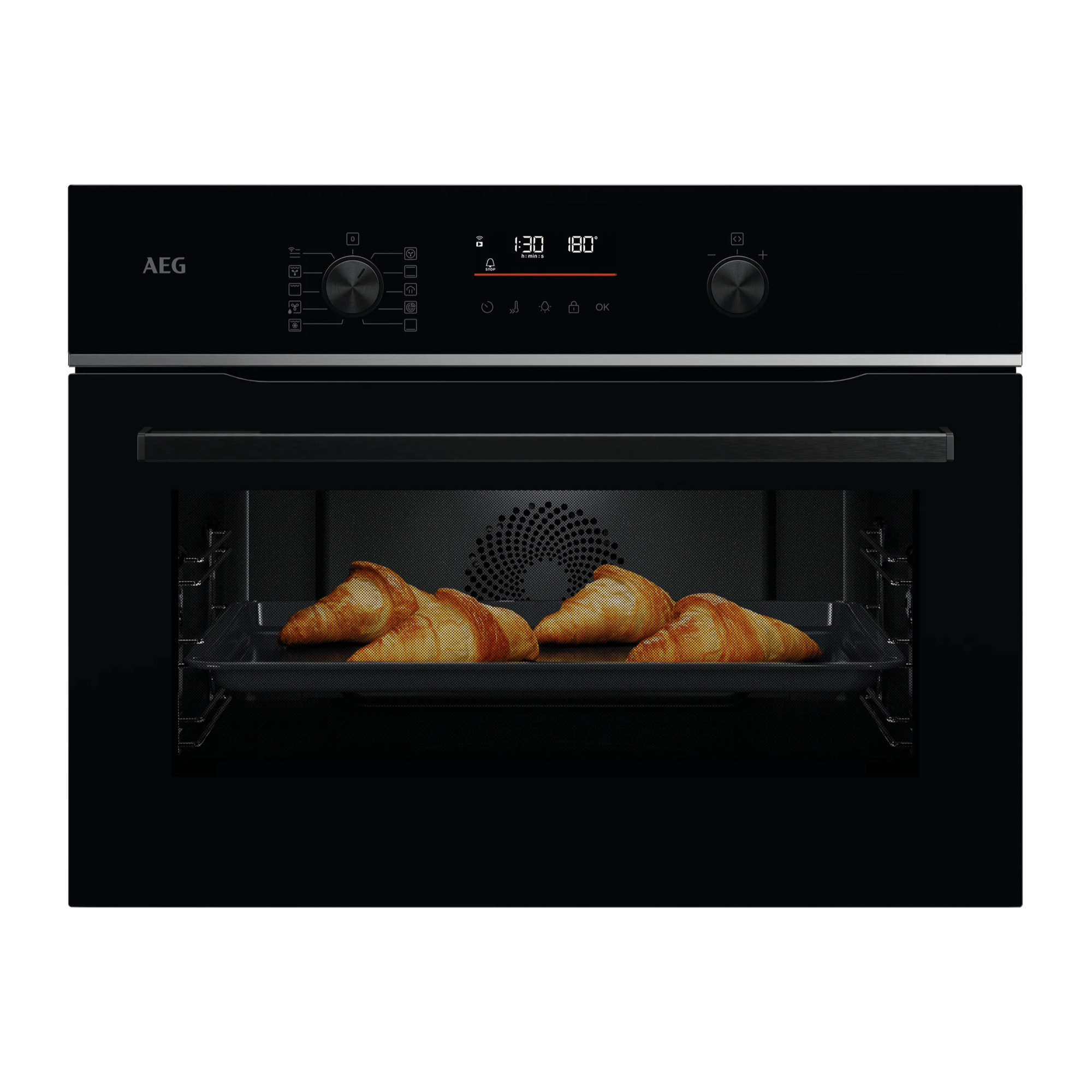 AEG Horno compacto Serie 5000 SurroundCook con SteamBake con Display LED Explore TA5PK401B