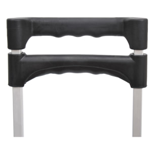 Carretilla Plegable de Aleación de Aluminio con 2 Ruedas Carga 70 kg Carretilla de Mano Portátil con Mango Extensible 41x38,5x100 cm Plata