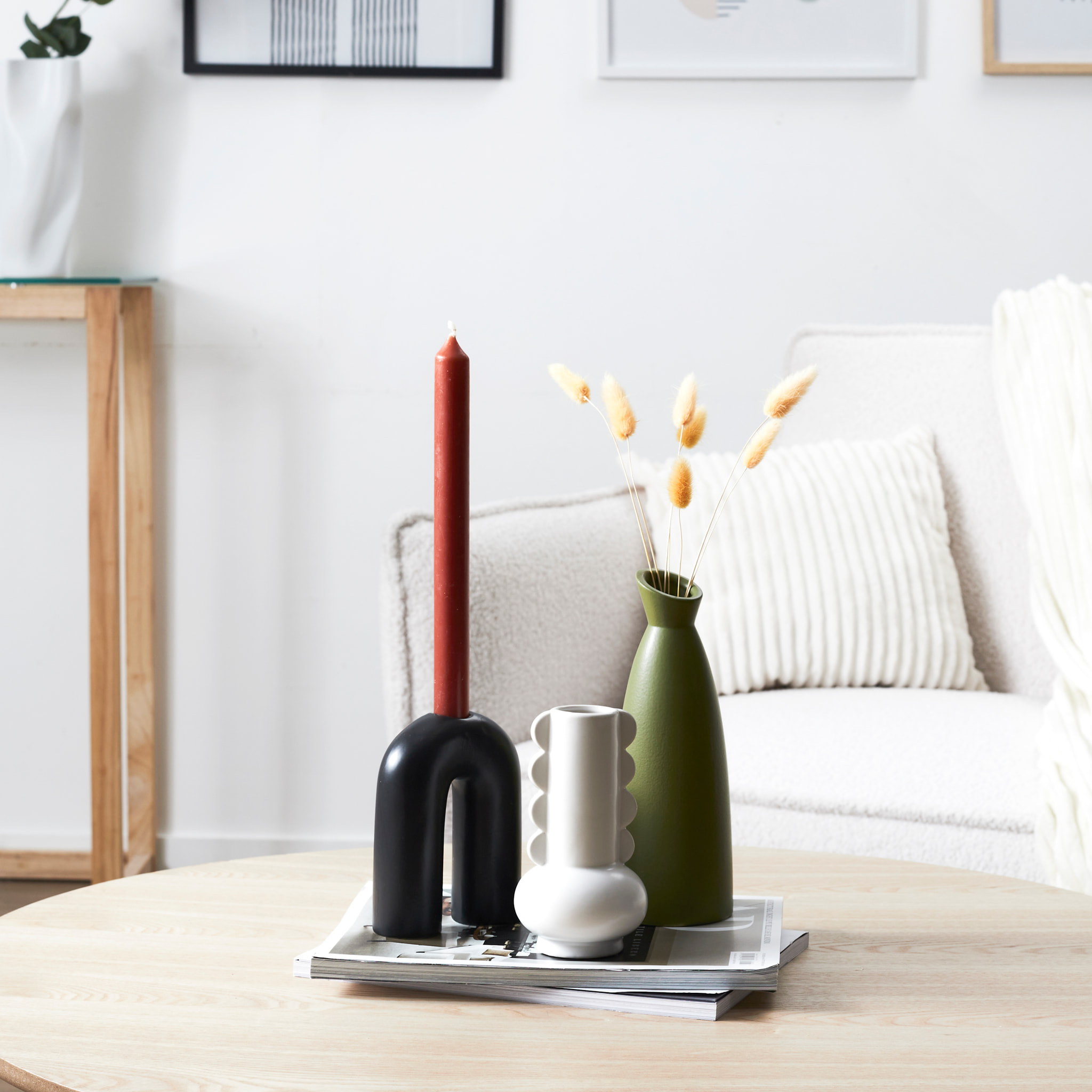 Vase Ceramique Lola Blanc H15cm For White