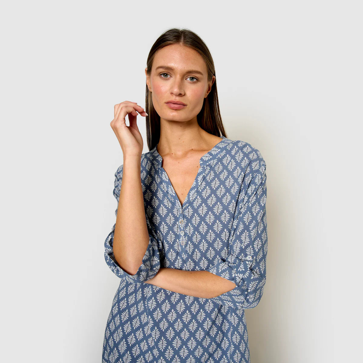 Vestido viscosa zurich azul