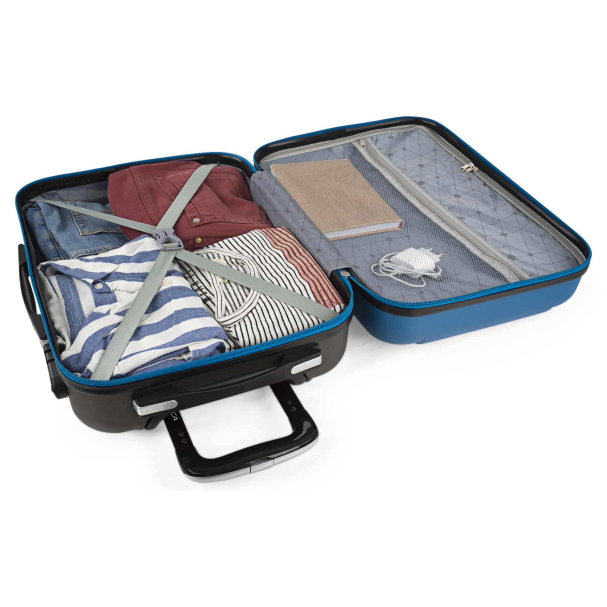 Maleta Cabina Itaca Tiber Azul-Antracita