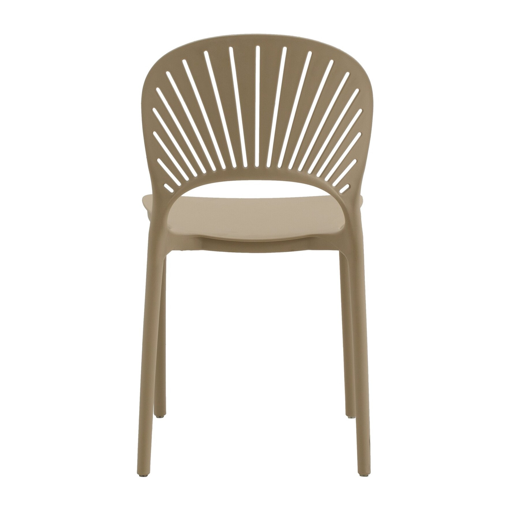 Set di 2 sedie GIBILTERRA in polipropilene beige, impilabili