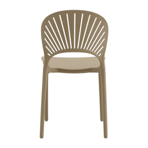Set di 2 sedie GIBILTERRA in polipropilene beige, impilabili