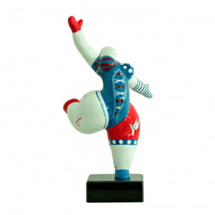 Statuette femme danseuse bleue et rouge H33cm - MAMMA MIA