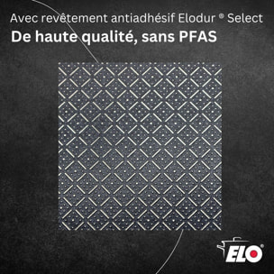 Lot de 2 poêles de 24 et 32 cm avec couvercles Elo Relief Solution sans PFAS
