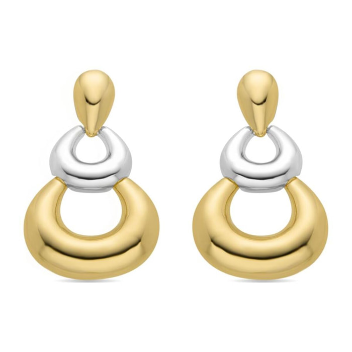 Pendientes Lux by Lux acabadoss en oro amarillo 18k