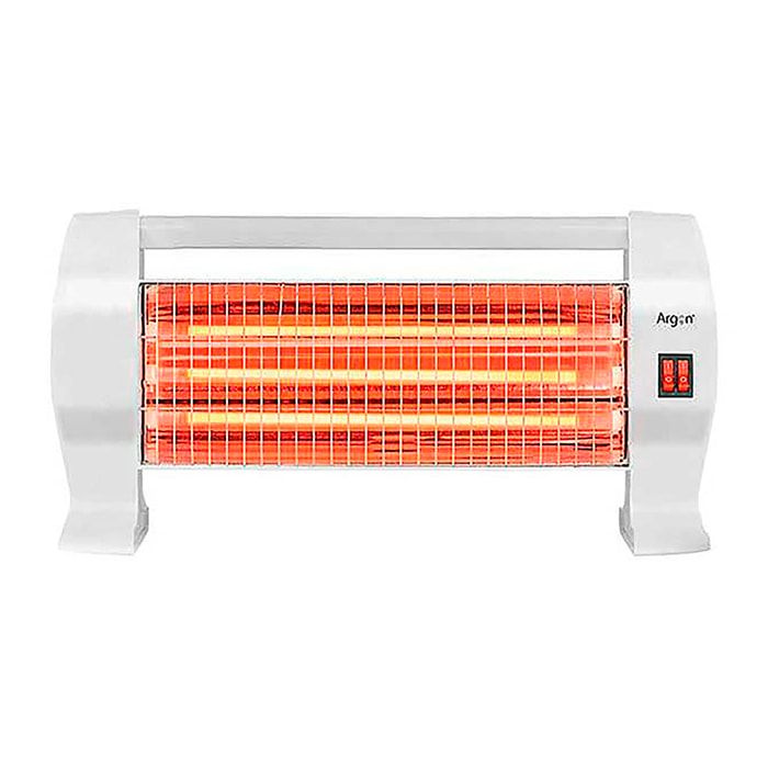 Stufa a quarzo orizzontale con 3 barre. 800W di potenza.