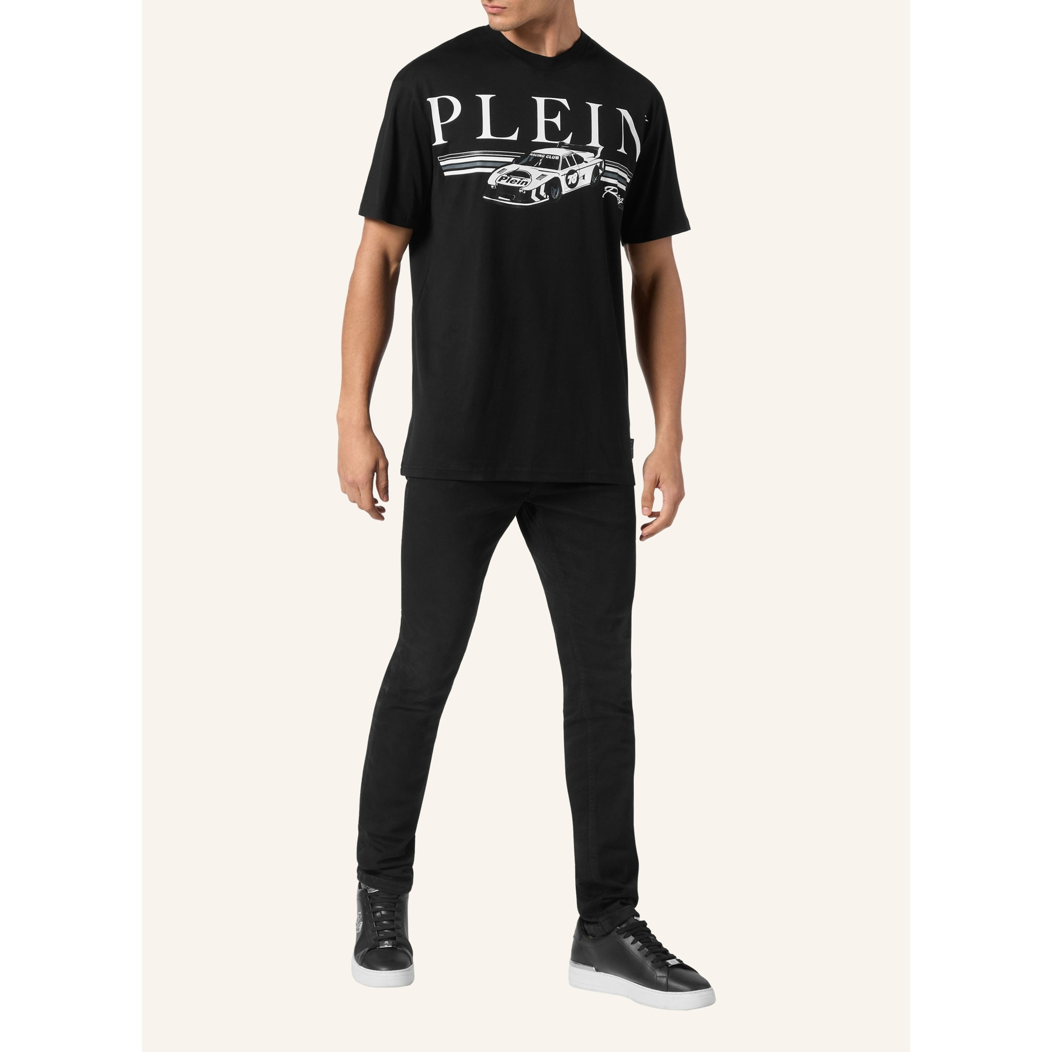 PHILIPP PLEIN T-Shirt Round Neck RACING