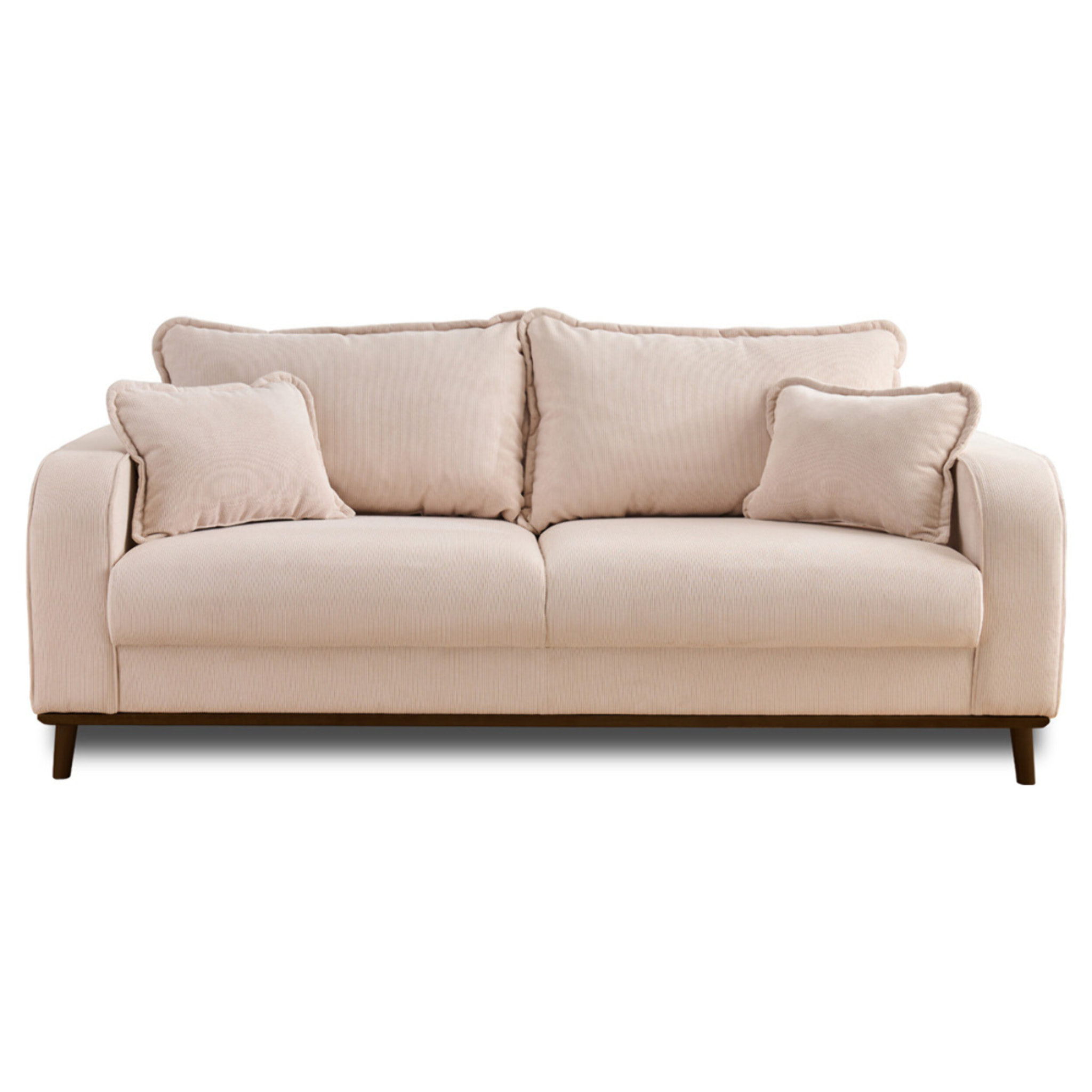 Albane - canapé 3 places - en velours côtelé - Beige