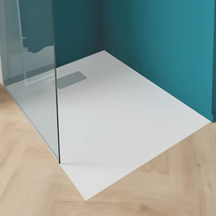 Receveur zero ressaut Le Valence blanc céramique avec cache-bonde