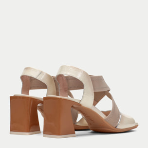 Sandalia Tacon Mallorca Crema 6,5 cm