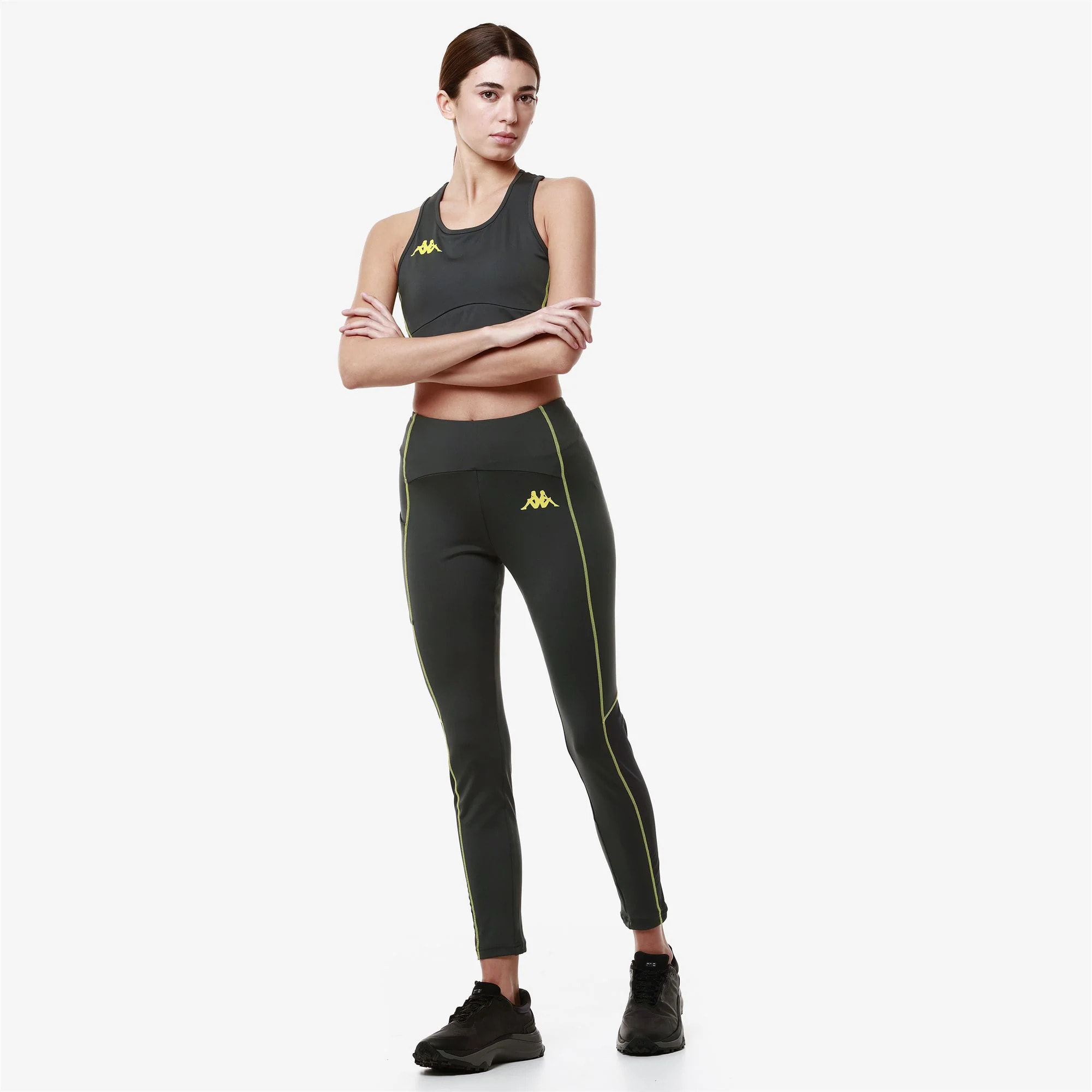 Kappa - Pantaloni Donna Grigio - Kombat Fema