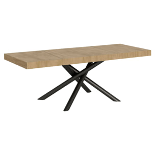 Table extensible 90x180/284 cm Famas Premium Chêne Nature cadre Anthracite