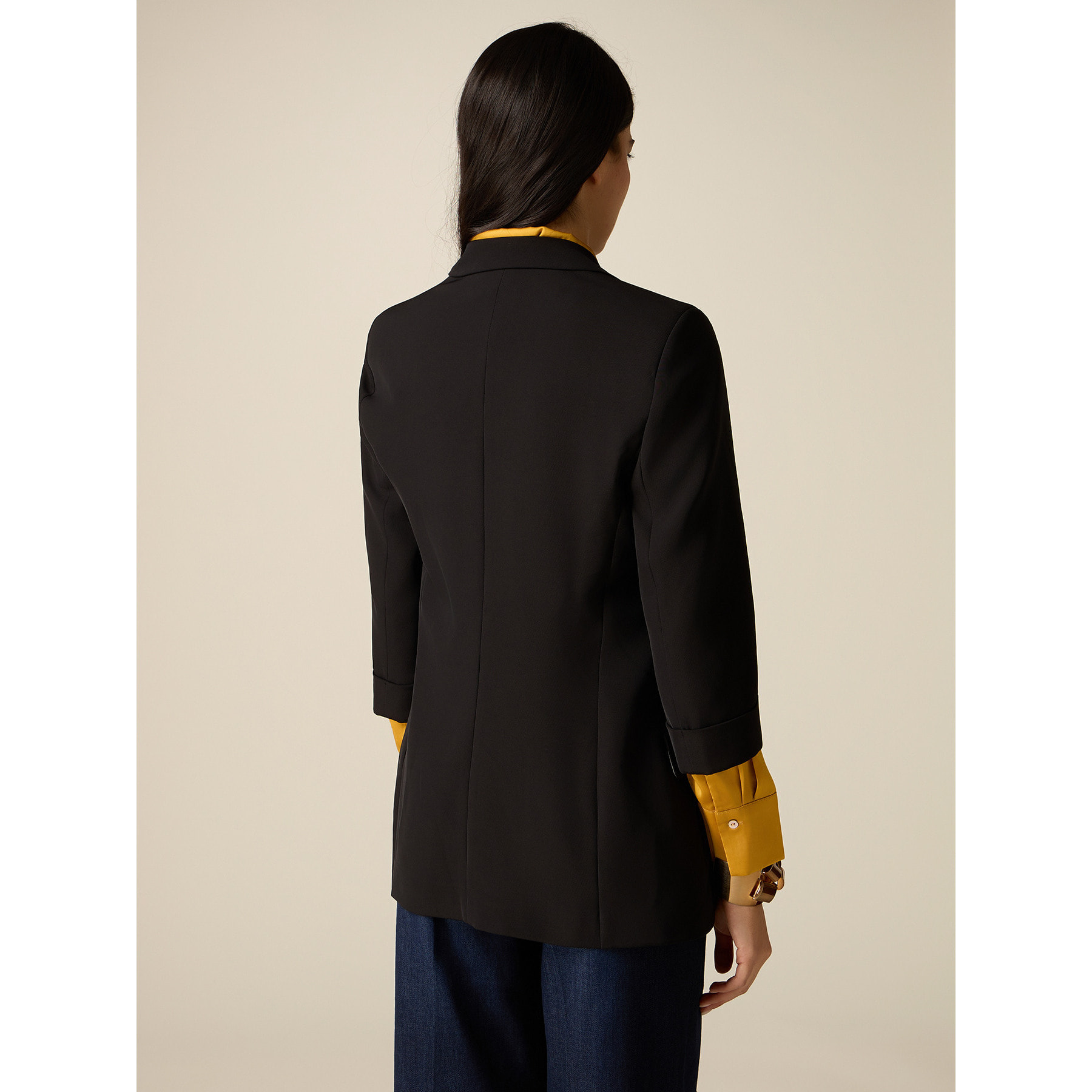 Oltre - Blazer in tessuto crêpe - Nero