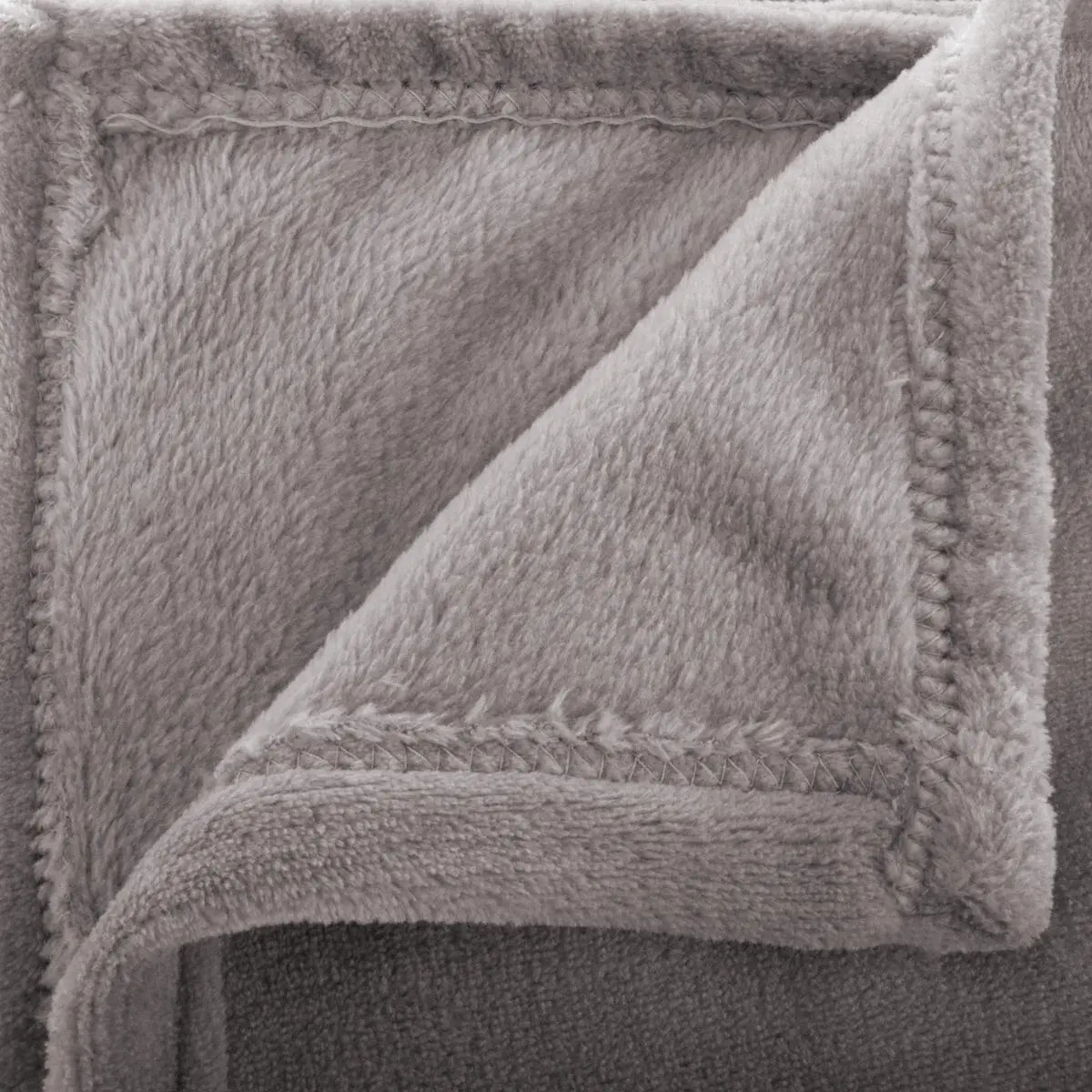 Plaid flanelle gris 180x230cm