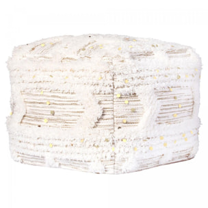 Tabouret semi artisanal en laine BADA