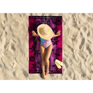 Telo Mare Spugna Jacquard Spiaggia Disegno New Shell