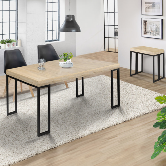 Console-table à manger extensible Memphis bois 140cm