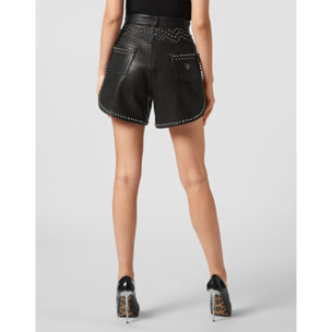 PHILIPP PLEIN Leather Shorts