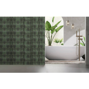 2 stickers muraux Caro rectangles 30x30cm vert foncé