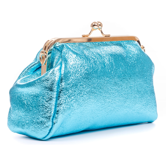 Ambivere bolso de mano Mujer. Piel auténtica Gamuza acabado lacado brillante.