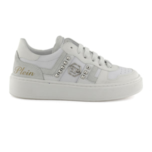 PHILIPP PLEIN Mix Materials Low-Top Sneakers with Studs