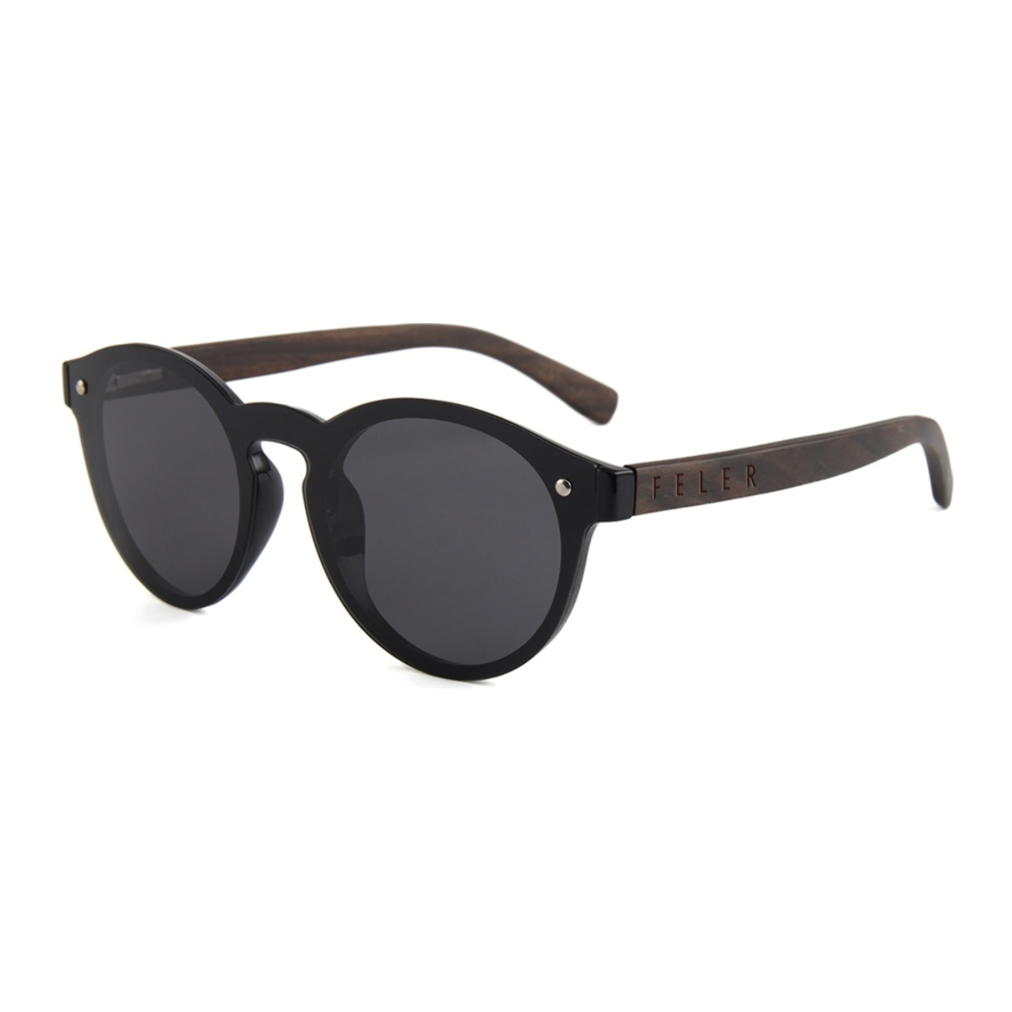 Gafas de Sol Feler 1502-1 - BLACK Polarizadas de Madera Unisex 52 mm