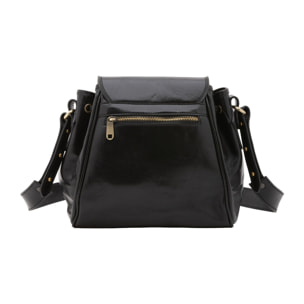 Borsa a secchiello da donna - Modello False - Vera pelle - 24.0 x 24.0 x 14.0 cm