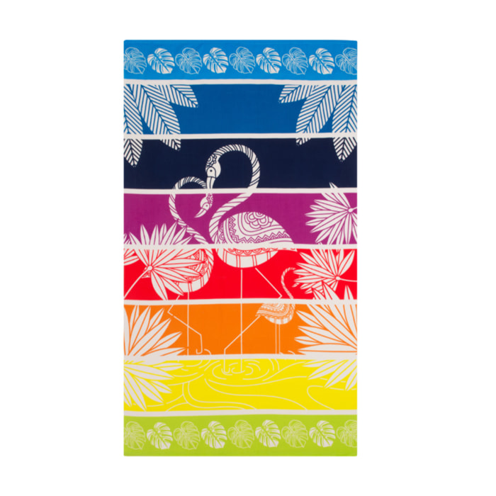 Telo Mare Grande 100x180 Spugna Maui Flamenco Multicolor D13