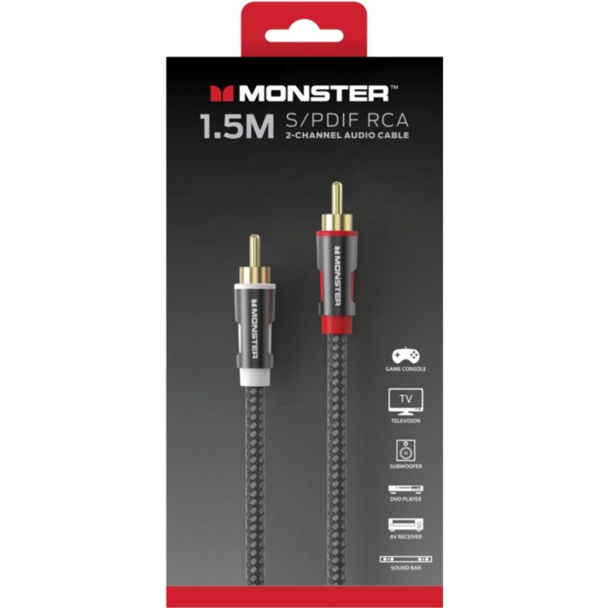 Câble RCA MONSTERCABLE AUDIO INTERCONNEXION 2RCA M/M 1.50M