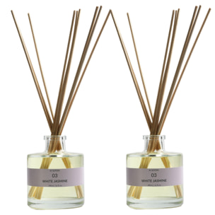 Set de 2 difusores mikado de 200ml aroma jazmín blanco scalpers