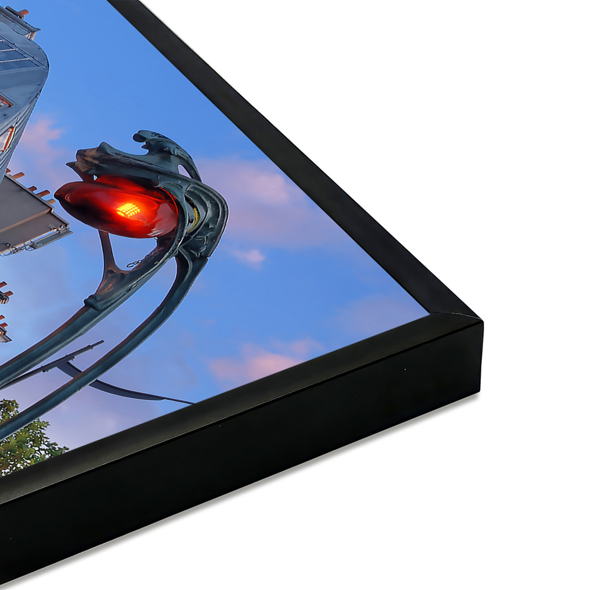 Affiche encadrée entrée du métro parisien Art nouveau Affiche + cadre en métal - Noir