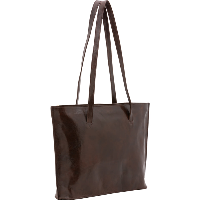 Borsa a spalla  da donna In Vera pelle Made in Italy 31x43x10 cm