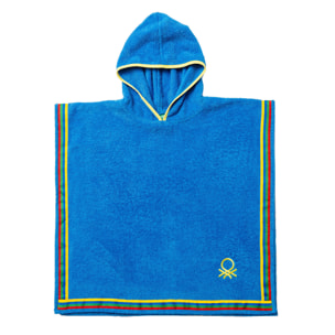 Albornoz poncho de niño 65x65cm 380 gsm 100% algodón azul kids be