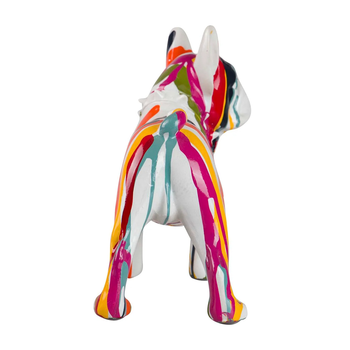 Figura Perro Bulldog Frances Resina 24x12x22 Cm