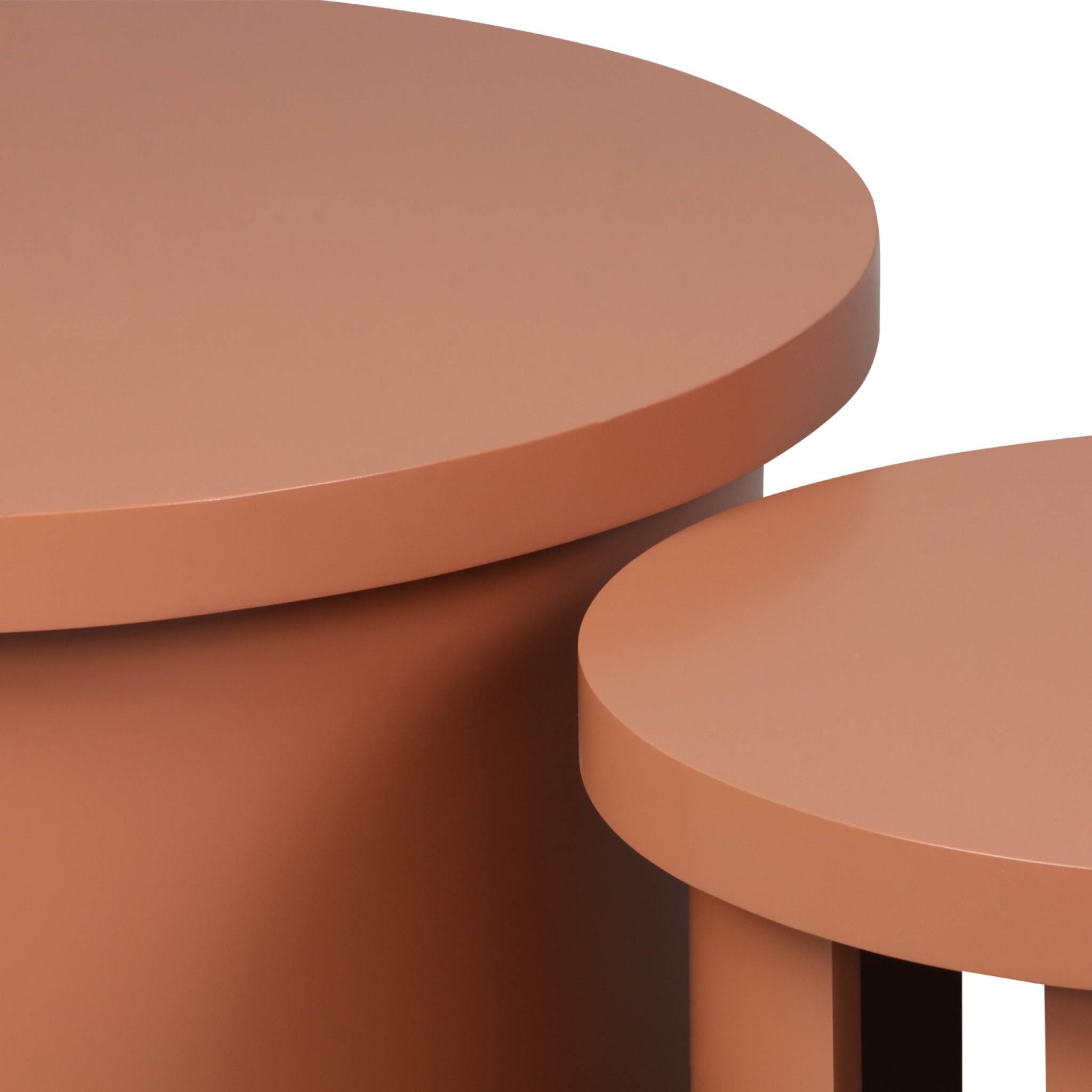 Set de 2 tables basses gigognes rondes   LUMA