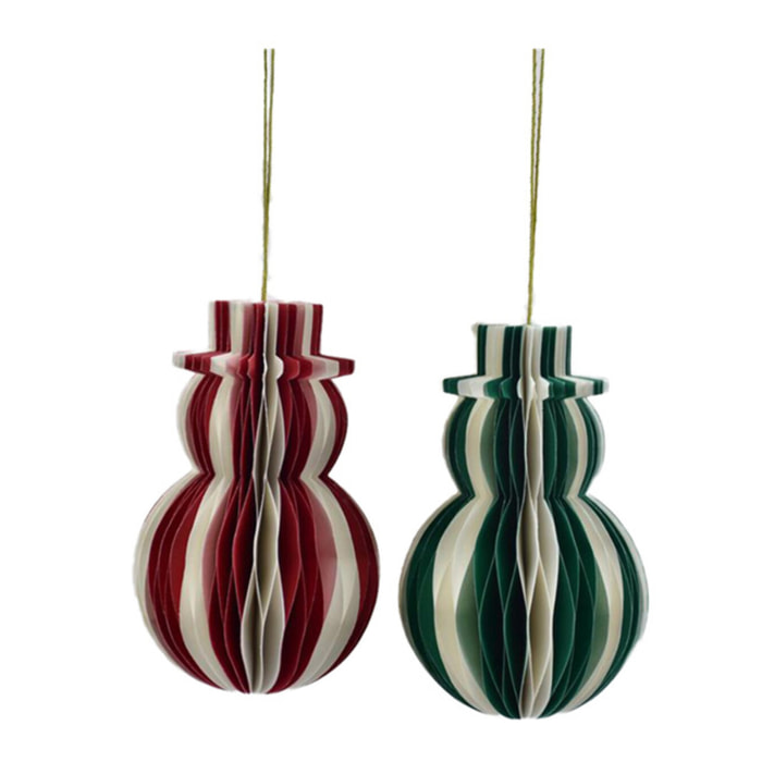 Set 2 pupazzi di neve Origami