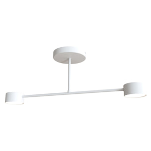 Lampada a sospensione Halo in acciaio bianco opaco