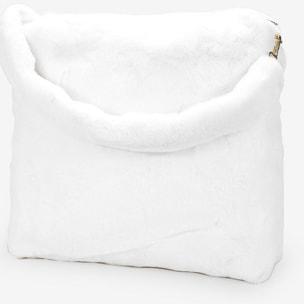 Bolso de hombro blanco pelo