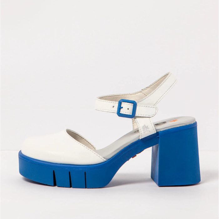 Sandalias con tacón 1991 NAPPA WHITE-BLUE / EIVISSA color White-blue