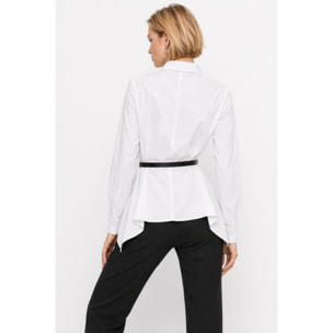 Kocca - Camicia in cotone a maniche lunghe con cintura Donna